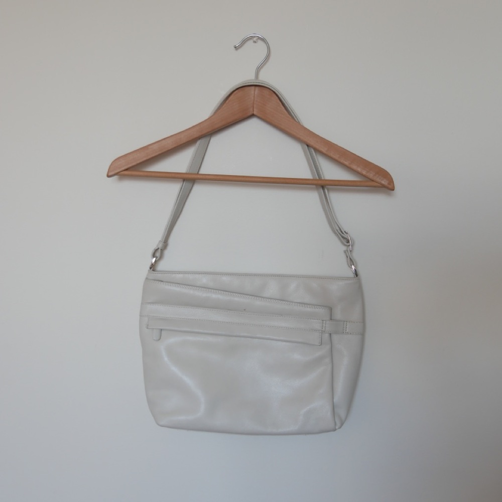 Cream leather purse